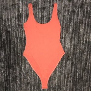 Orange Sleeveless Bodysuit